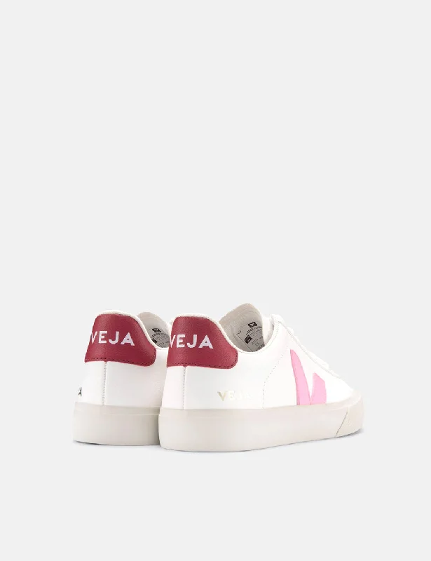 Womens Veja Campo Trainers (Chrome Free) - Extra White/Guimauve/Marsala