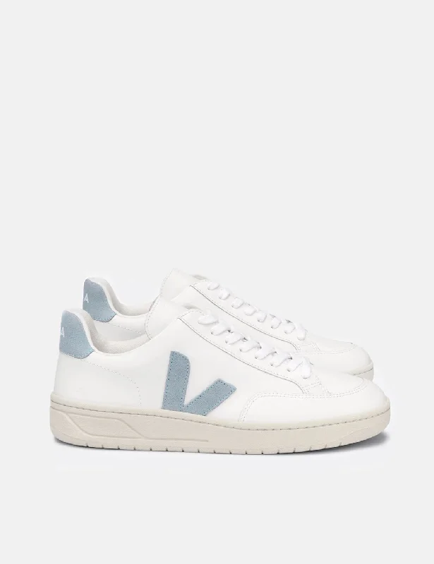 Women's Veja V-12 B-Mesh Trainers - Extra White/Steel