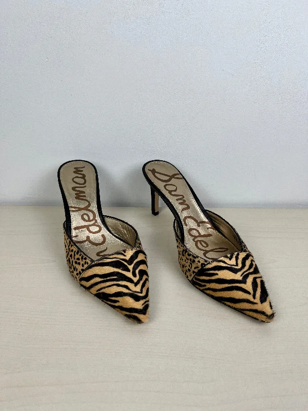 Animal Print Shoes Heels Stiletto Sam Edelman, Size 8