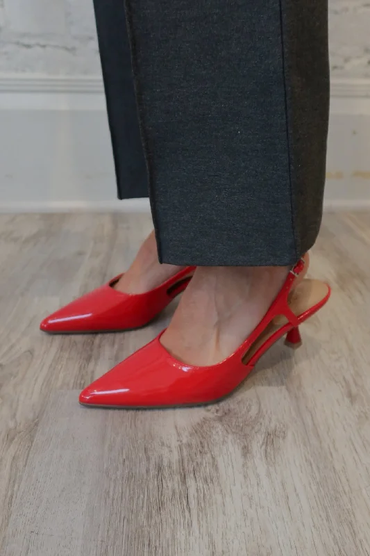 Bell Red Patent Heel