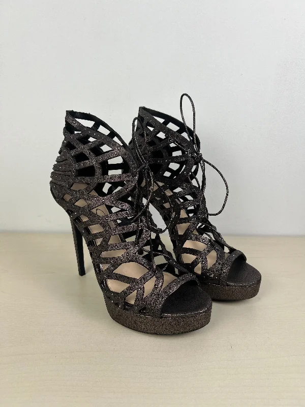 Bronze Shoes Heels Stiletto Jessica Simpson, Size 10