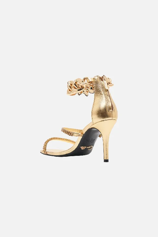 Saskia Chain Anklet High Heel Sandal - Gold Sung