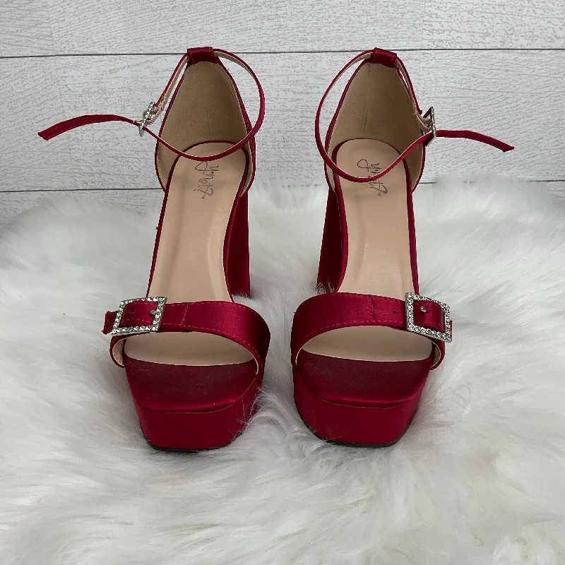 Shoes Heels Block By Clothes Mentor In Red, Size: 9