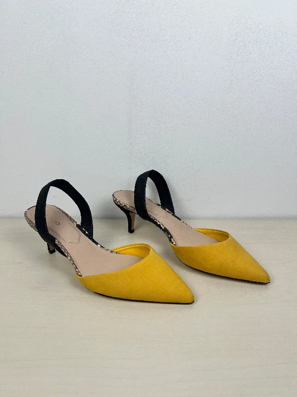 Shoes Heels Stiletto By Aldo In Yellow, Size: 7