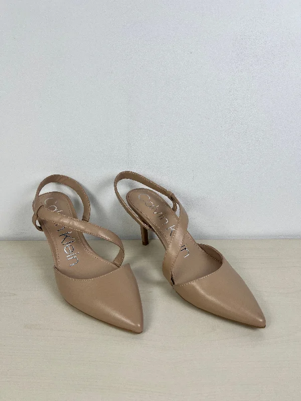 Shoes Heels Stiletto By Calvin Klein In Beige, Size: 8