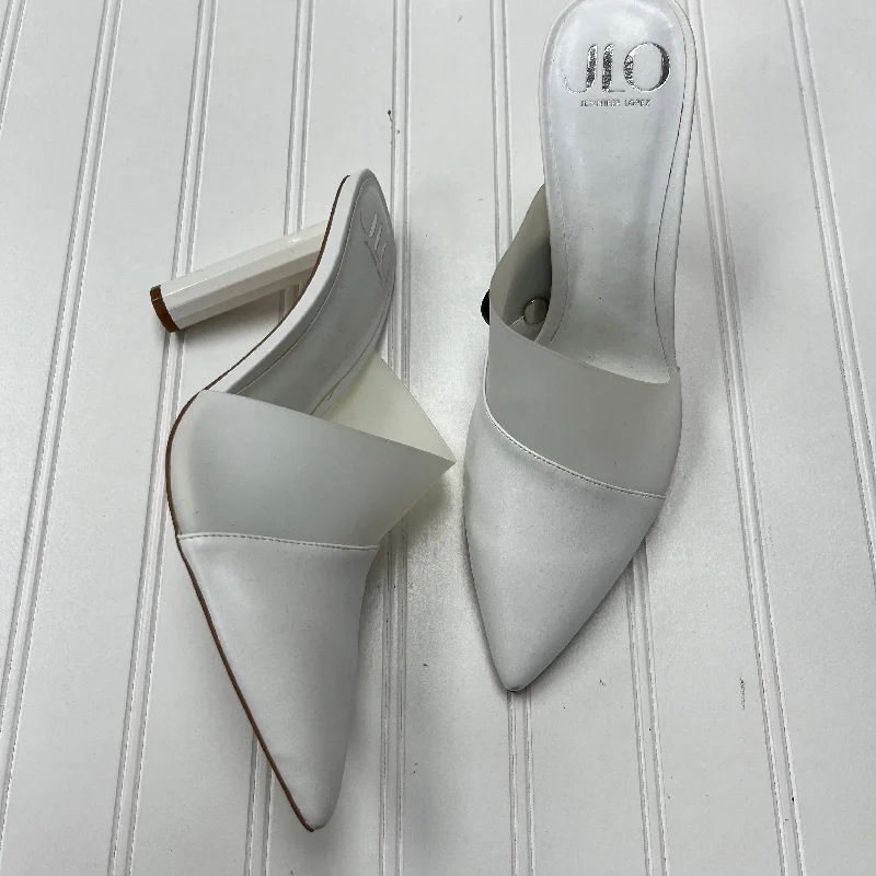 White Shoes Heels Stiletto Jennifer Lopez, Size 10